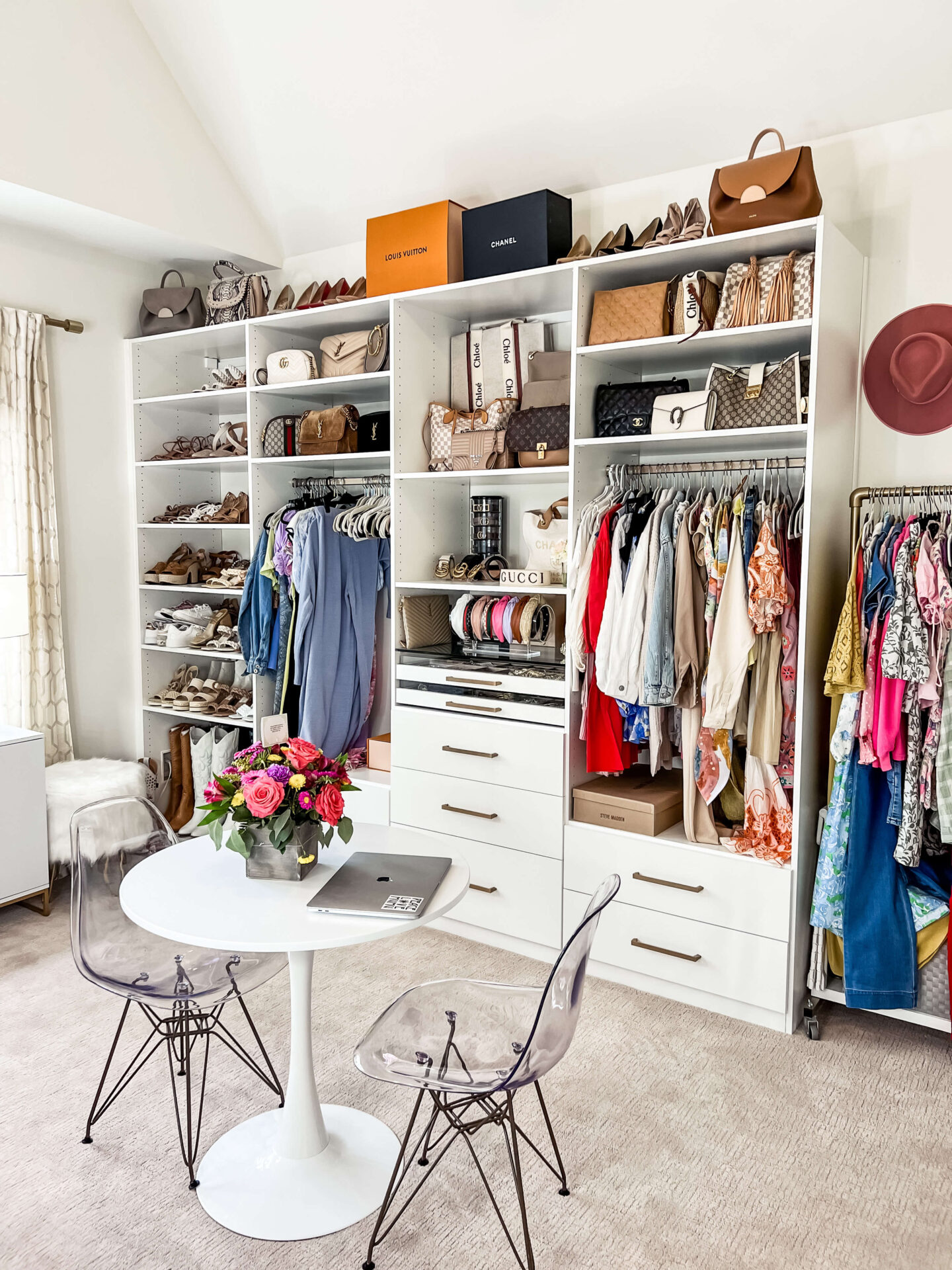 small room turned into a walk in closet