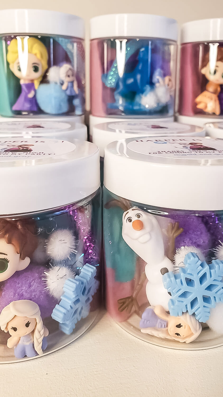 frozen themed birthday party favors
